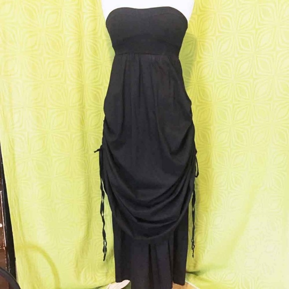 Staple Dresses & Skirts - Staple Black Maxi Dress Strapless Hippie Goth XS